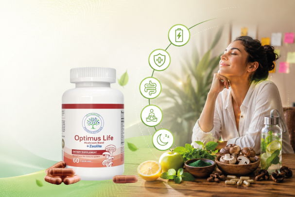 Woman enjoying a natural wellness routine with healthy foods supporting energy detox and immune wellness